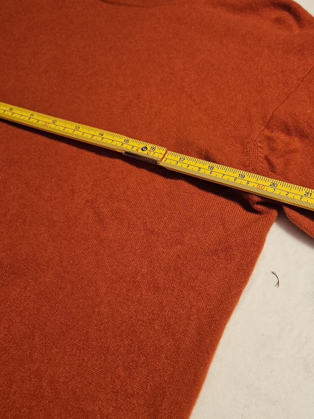 Patrick Clark XL 100% Cashmere Sweater Burnt Orange Crewneck Pullover Classic - Picture 5 of 10